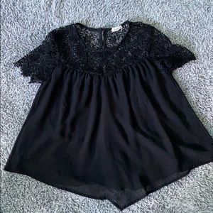 Black LA Hearts Blouse